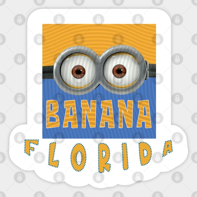 MINION BANANA USA FLORIDA Sticker by LuckYA